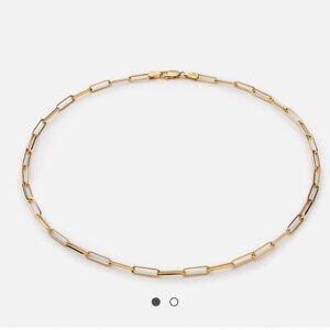 Miansai volt link choker necklace 15 inch ( 14k yellow gold plated)